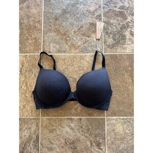 Skims Fits Everybody Push-up Demi Bra Onyx Size 36DD
